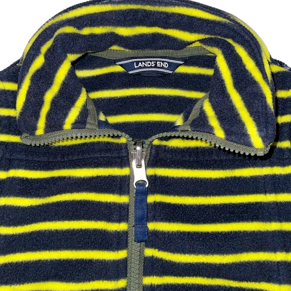 Lands' End | Striped Kids Fleece Full Zip Jacket | 2T‎ - Picture 2 of 4